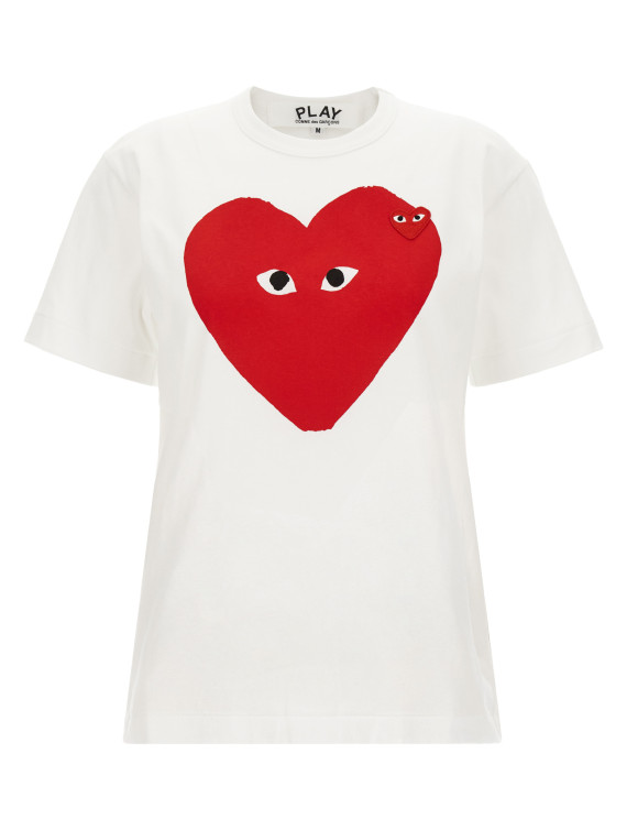 Футболка COMME DES GARÇONS PLAY 'Double Heart Emblem' (AXT2201) #1