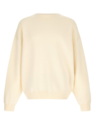 White boat neck sweater