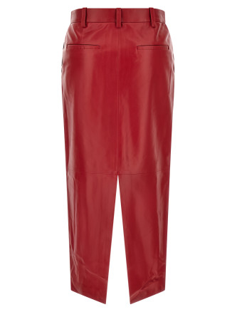 Юбка CO Red leather tailored skirt (3599ALGCHERRY) #