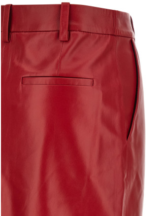 Юбка CO Red leather tailored skirt (3599ALGCHERRY) #