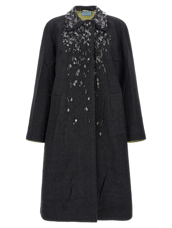 Пальто PRADA 2-in-1 Wales mouliné coat (P680TRSOOO6707F0OLY) #1