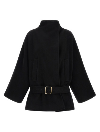 Black 'Alba Midi' coat