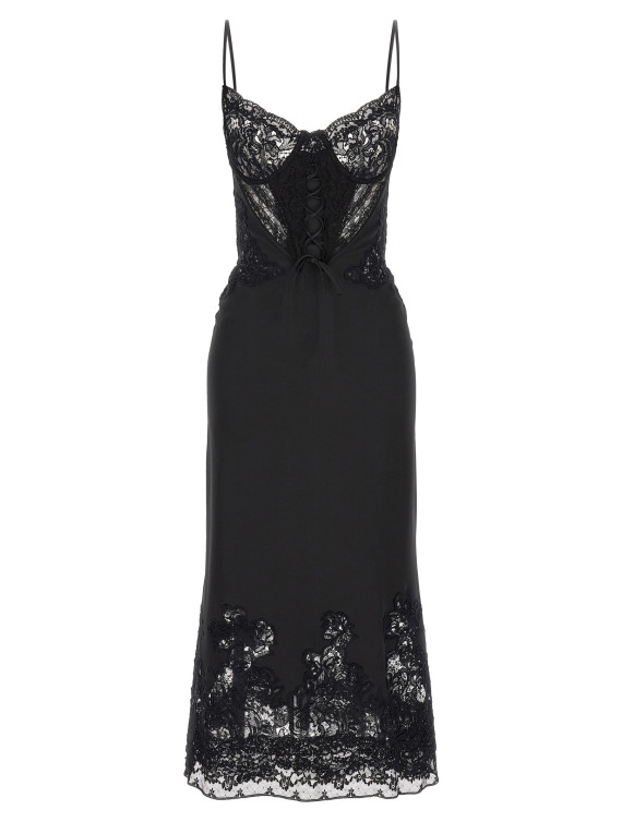 Платье миди ERMANNO SCERVINO Rebrodé lace lingerie dress black (D492Q715APNQI95708) #1