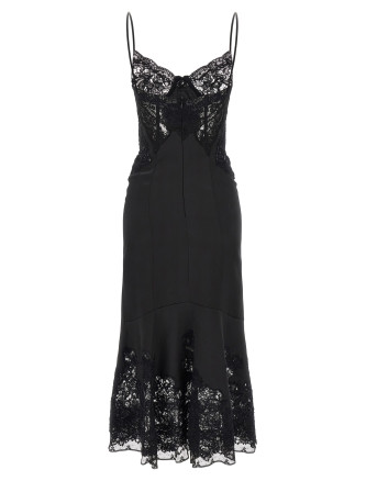 Платье миди ERMANNO SCERVINO Rebrodé lace lingerie dress black (D492Q715APNQI95708) #