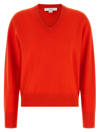 Свитер VINCE Red cashmere V-neck sweater