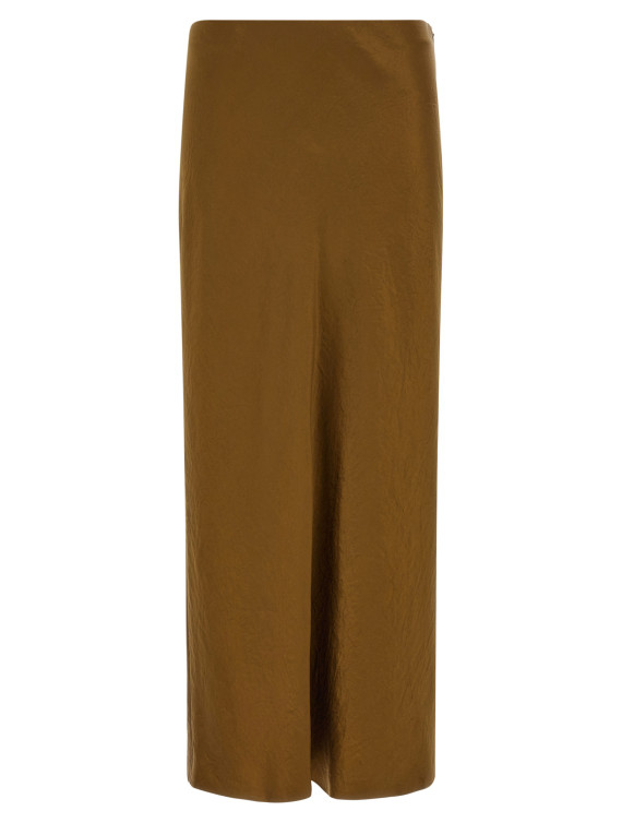 Юбка макси VINCE Green satin pencil skirt (V890230667451MOO) #1