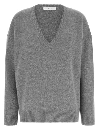 Свитер CO Grey cashmere V-neck sweater