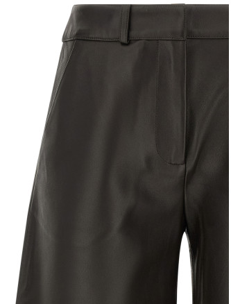 Брюки CO Brown leather barrel trousers (5295LPL204) #