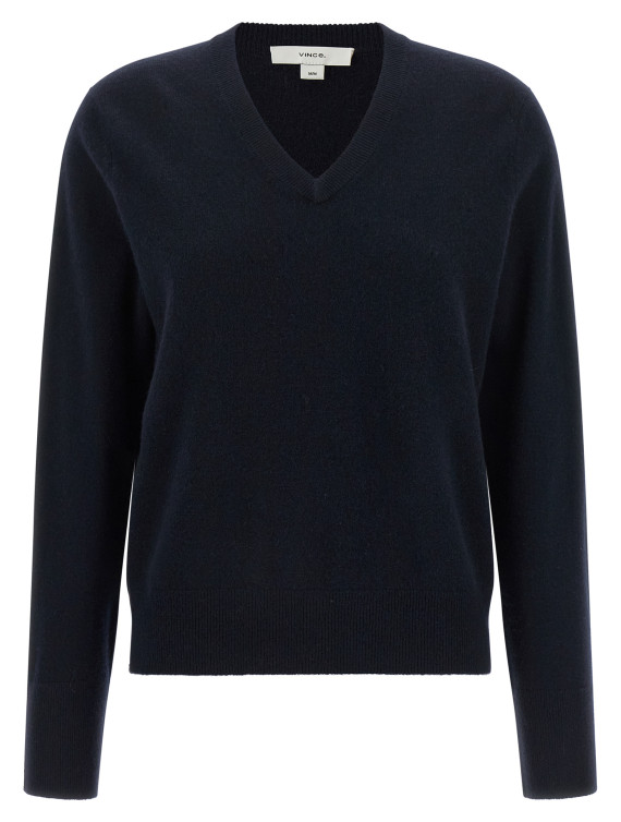 Свитер VINCE Blue cashmere V-neck sweater (V067779665403CBL) #1