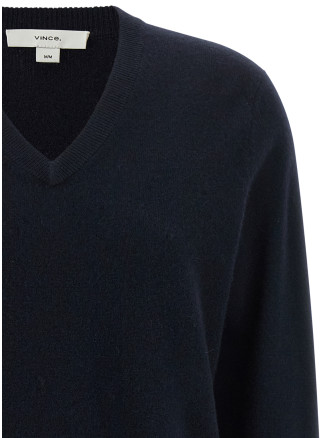 Свитер VINCE Blue cashmere V-neck sweater (V067779665403CBL) #