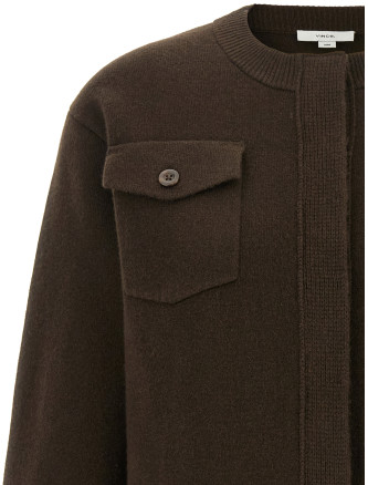 Кардиган VINCE Brown flap pockets cardigan (V217279943306SMT) #