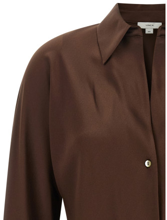 Блузка VINCE Brown silk blouse (V055413024222ESP) #