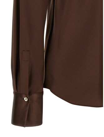 Блузка VINCE Brown silk blouse (V055413024222ESP) #