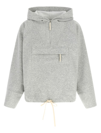 Grey scuba jersey hoodie