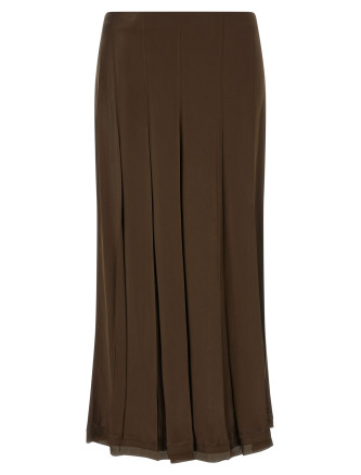 Brown bias skirt