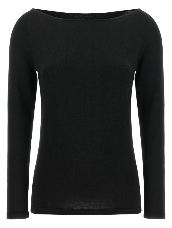 Повседневный топ ELIE SAAB Black wool off-the-shoulder top (TO460NF26CK040BLACK) #1