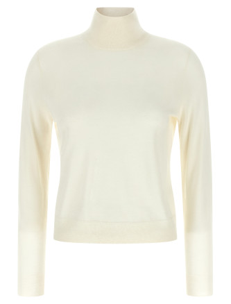 Свитер VINCE White silk and cashmere turtleneck sweater