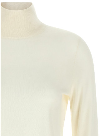 Свитер VINCE White silk and cashmere turtleneck sweater (V216479946101OWH) #