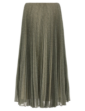 Юбка VINCE Green houndstooth pleated skirt (V219631156459BLS) #