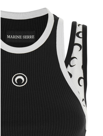 Повседневный топ MARINE SERRE 'Moon Logo Jersey' (WTT040ACJER0125BK99) #