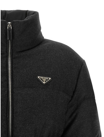 Пуховик PRADA Grey Re-Wool down jacket (29L131SAMO1ACZF0308) #