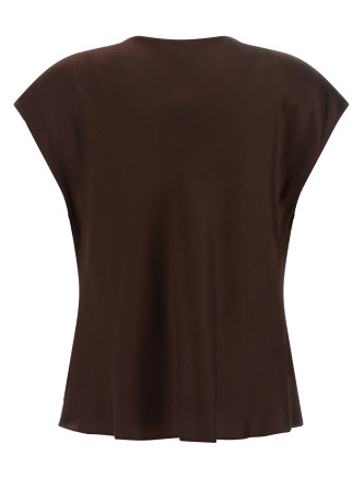 Блузка VINCE Brown hooded neckline blouse (V796112595704DCW) #