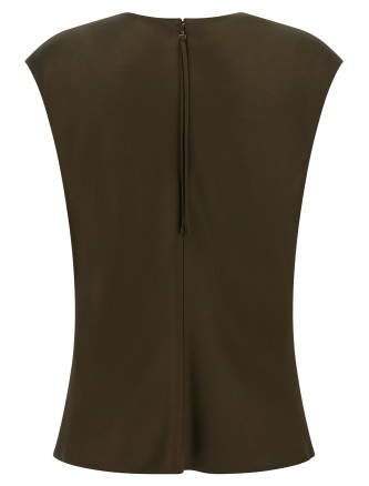 Вечерний топ VINCE Green crêpe-back satin top (V169113230303CYP) #