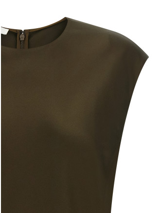 Вечерний топ VINCE Green crêpe-back satin top (V169113230303CYP) #