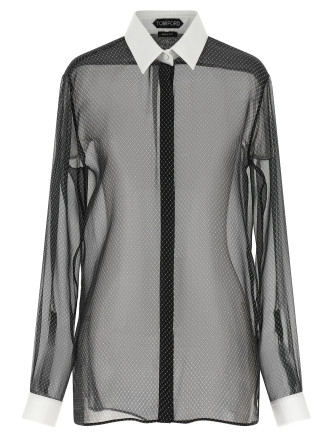 Рубашка TOM FORD Lozenge chiffon shirt