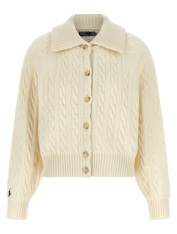 Кардиган POLO RALPH LAUREN White braid wool and cashmere cardigan (211B17757005) #1