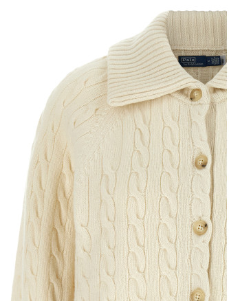 Кардиган POLO RALPH LAUREN White braid wool and cashmere cardigan (211B17757005) #