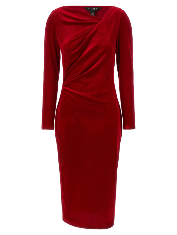 Платье миди LAUREN RALPH LAUREN Red velvet sheath dress (200B27415002) #1