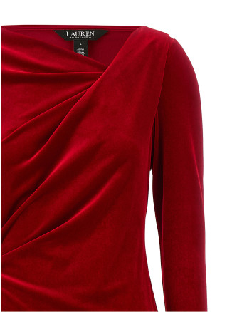 Платье миди LAUREN RALPH LAUREN Red velvet sheath dress (200B27415002) #